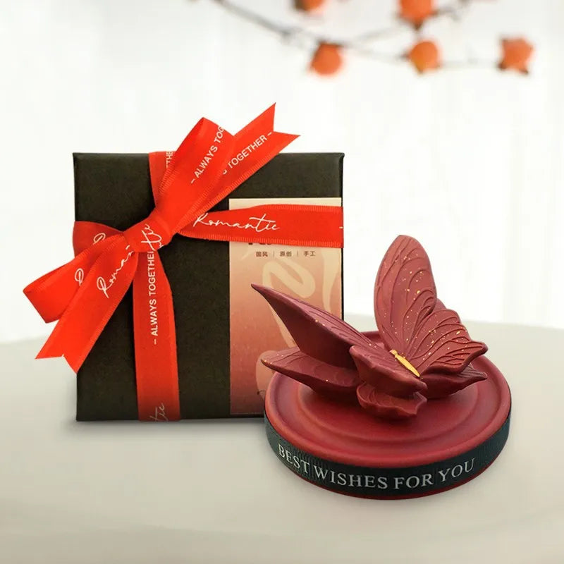 Butterfly Car Diffuser Stone | Essential Oil Air Freshener Gift Car Diffuser Stone QXL Butterfly Gift Box