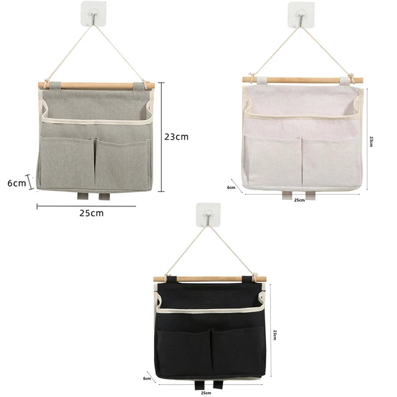 Wall Mounted Hanging Storage Bag | Bedside & Dorm Organizer Hanging Wall Organizer QXL