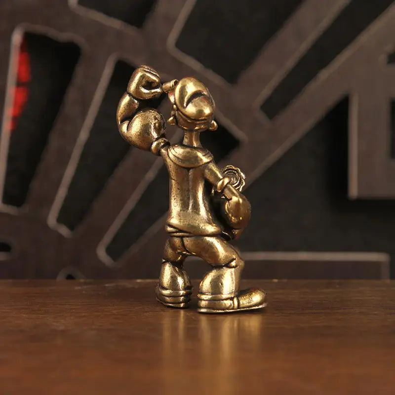 Popeye Sailor Man Brass Statue | Home & Desk Decor Ornament Decorative Figurine QXL