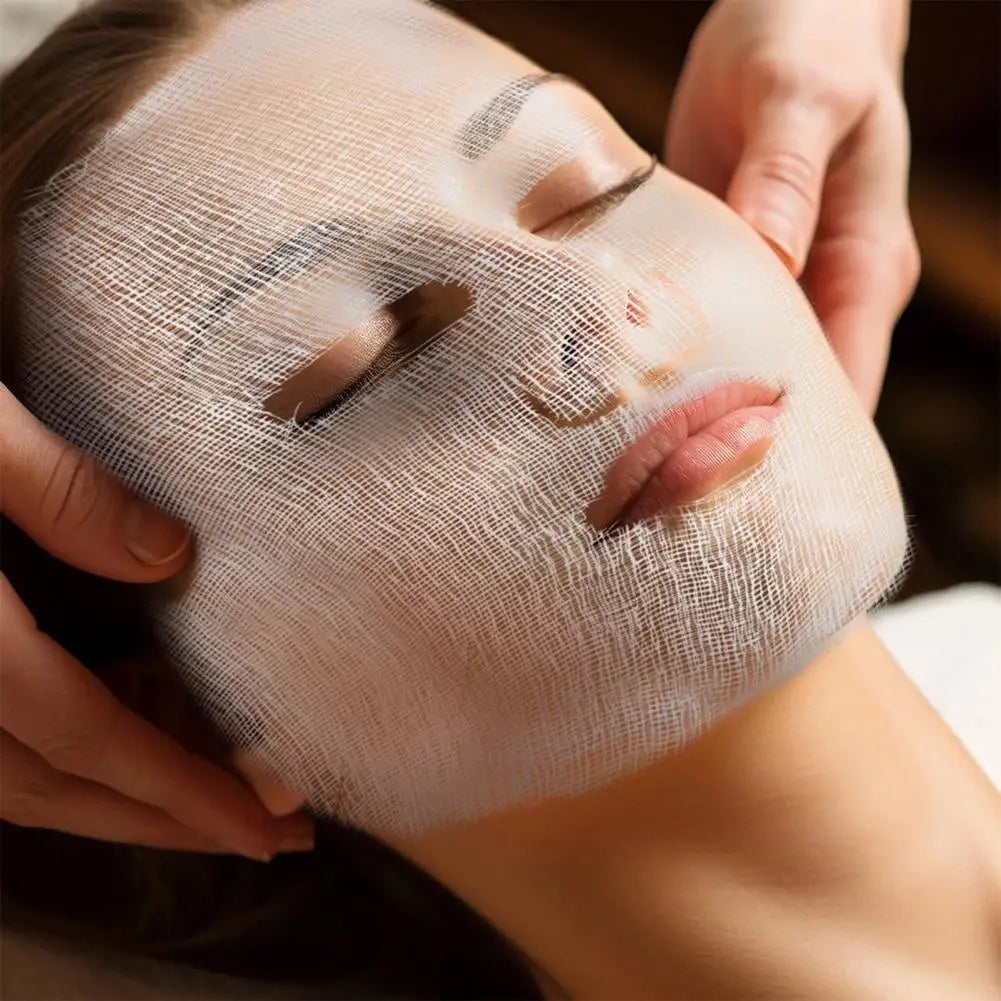 50-Pack Disposable Facial Gauze Mask Sheets | DIY Skincare Facial Mask Sheets QXL