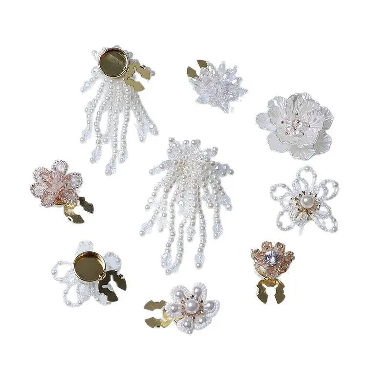 Pearl Rhinestone Button Covers | DIY Alloy Shirt Accessories Button Covers QXL