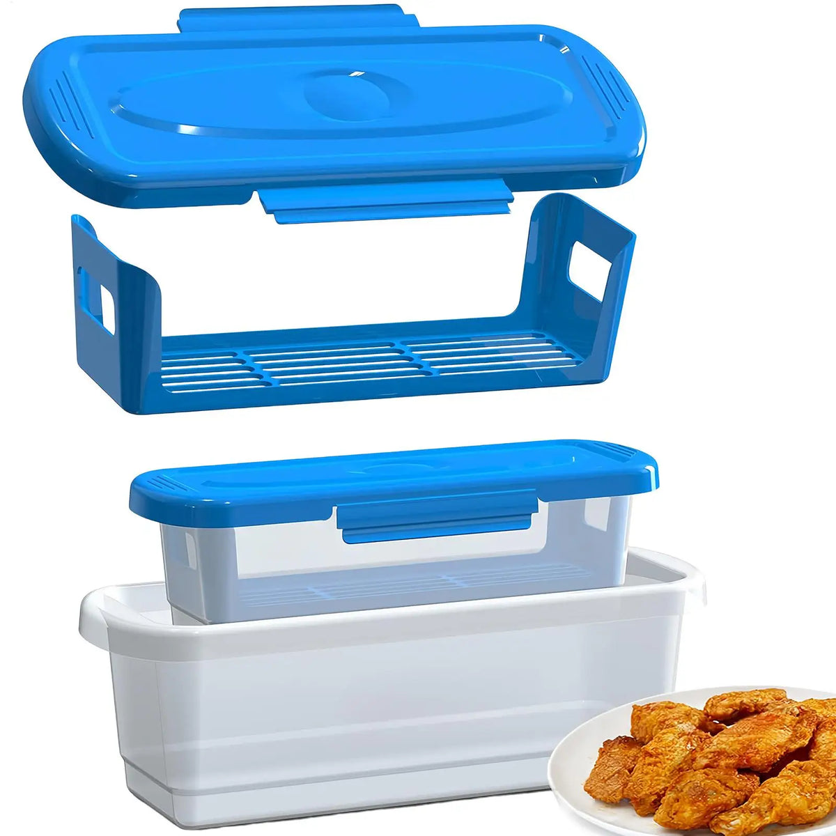 2-Piece Breading Shaker Bowl Set | Batter Bowl with Lid Breading Shaker Bowl Set QXL