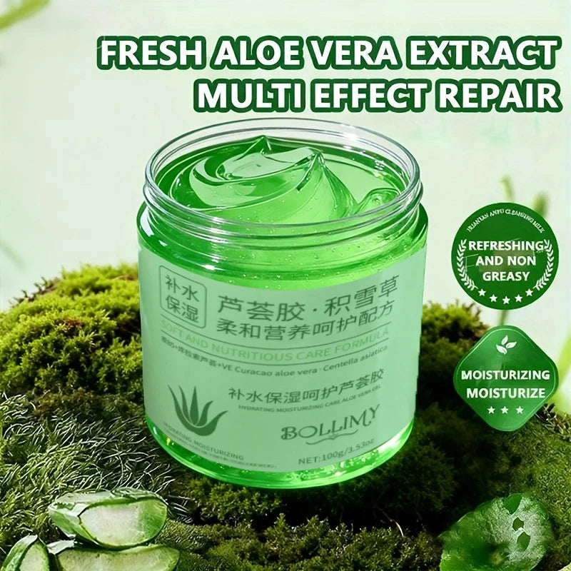 Aloe Vera & Centella Asiatica Gel – Hydrating Face Moisturizer Facial Hydrating Gel QXL