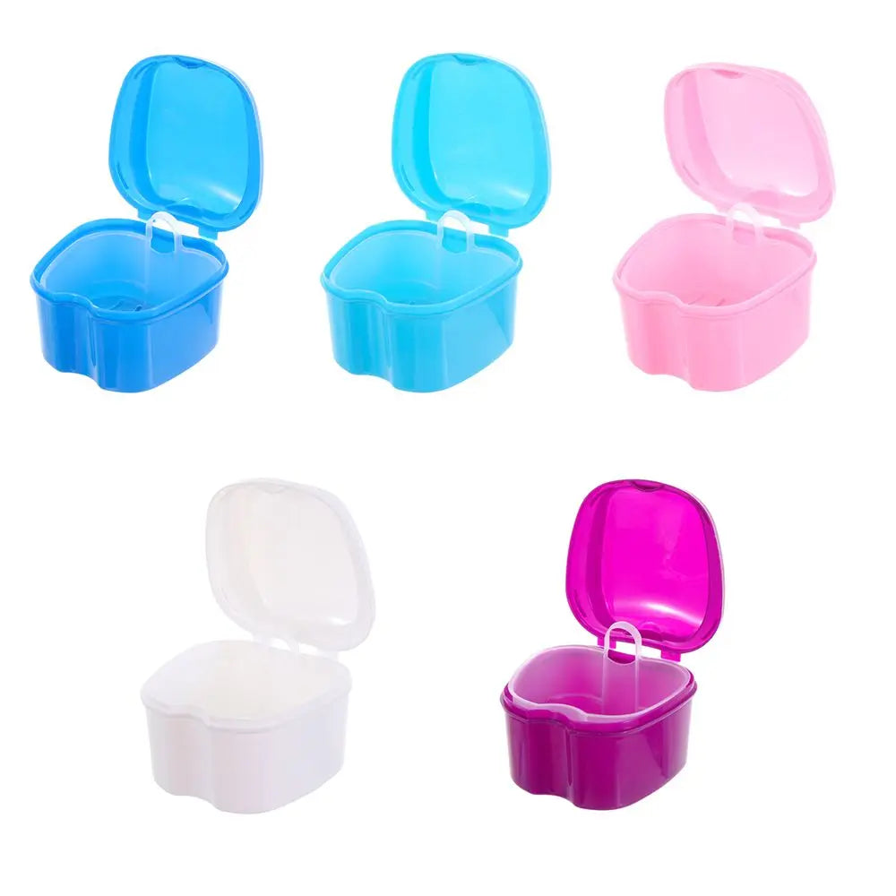 Denture Storage Box with Rinsing Basket | Retainer Case Denture Storage Case QXL