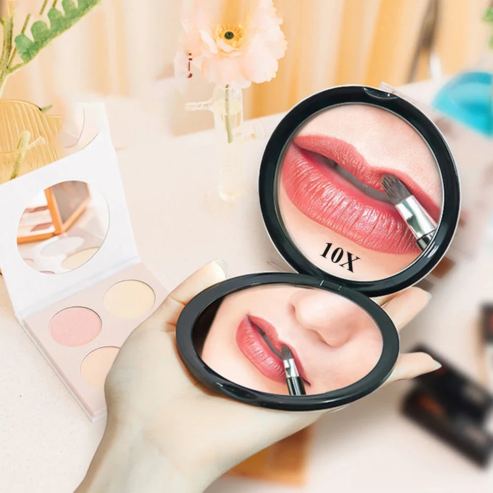 10X Magnifying Double-Sided Compact Travel Makeup Mirror Compact Makeup Mirror QXL