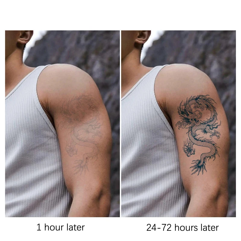 Chinese Dragon Temporary Tattoo | Waterproof Water Transfer Temporary Tattoo QXL