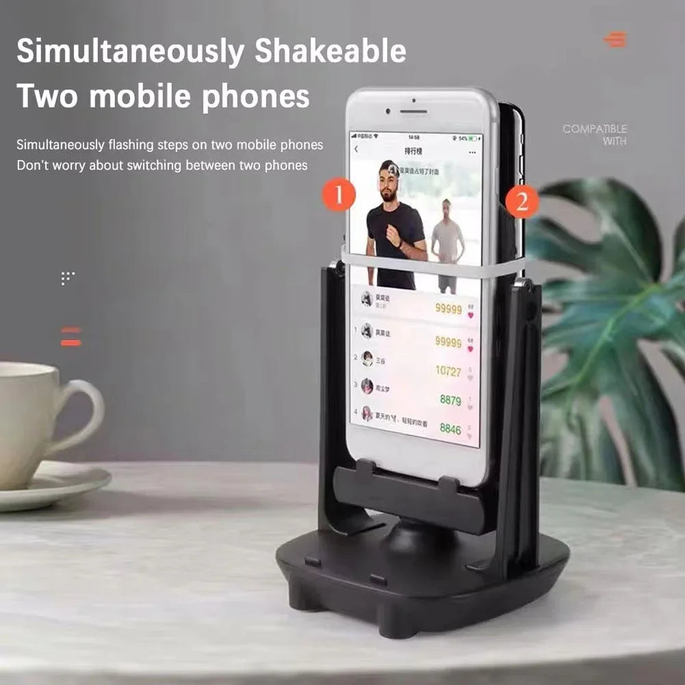Automatic Phone Swing Shaker Stand | Pedometer Step Counter Phone Shaker Stand QXL