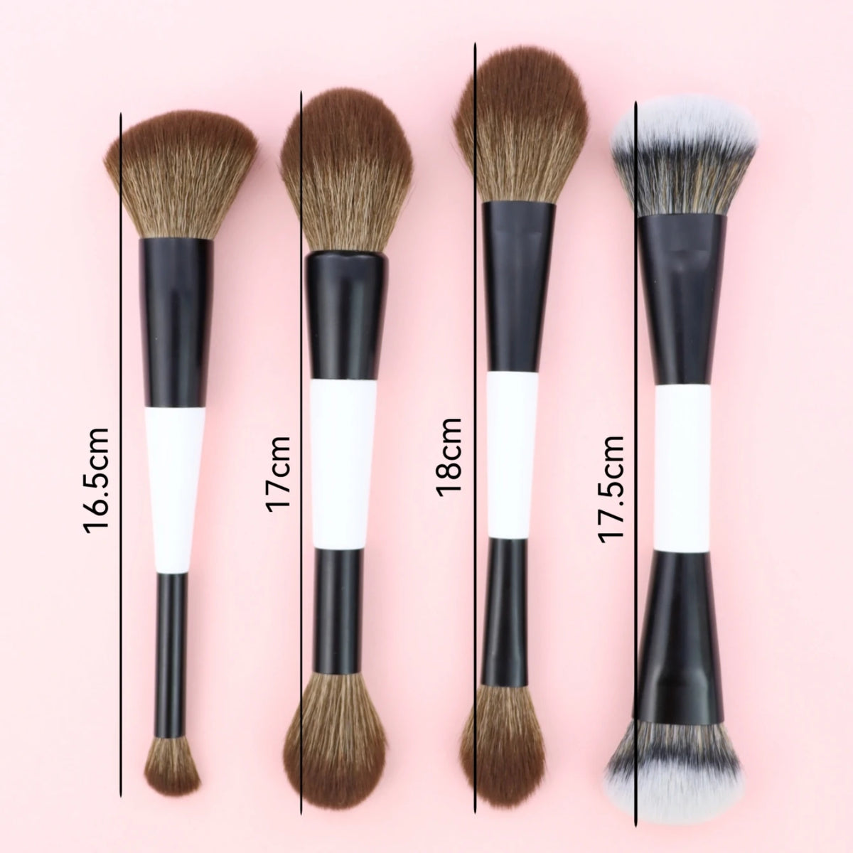 4-Piece Double-Ended Makeup Brush Set | 8 Functions Makeup Brush Set QXL