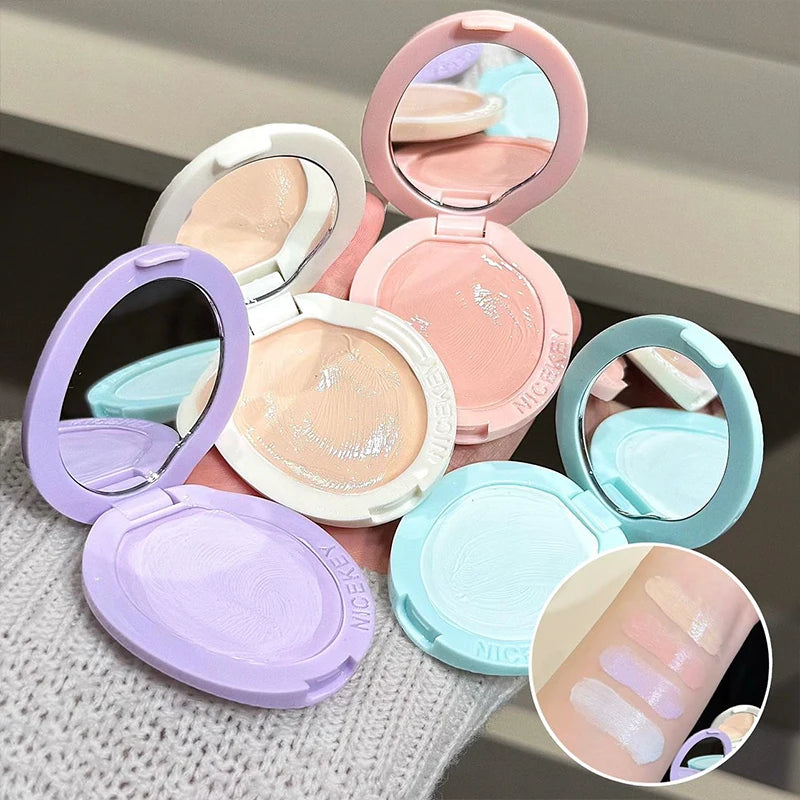 NICEKEY 4-Color Cream Highlighter & Contour Bronzer Palette Cream Highlighter Palette QXL