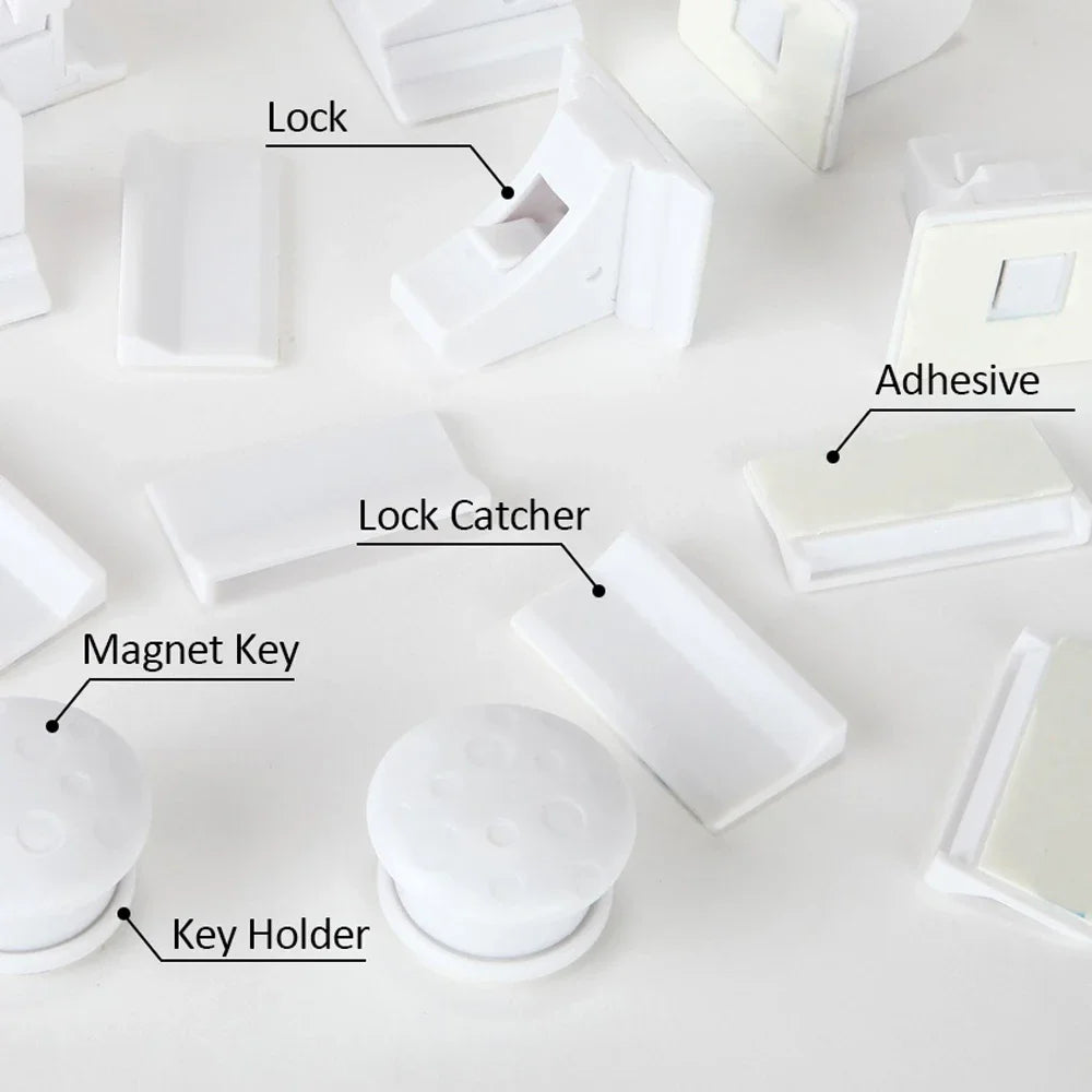 Magnetic Baby Safety Locks – Invisible Cabinet & Drawer Latches Baby Safety Lock QXL