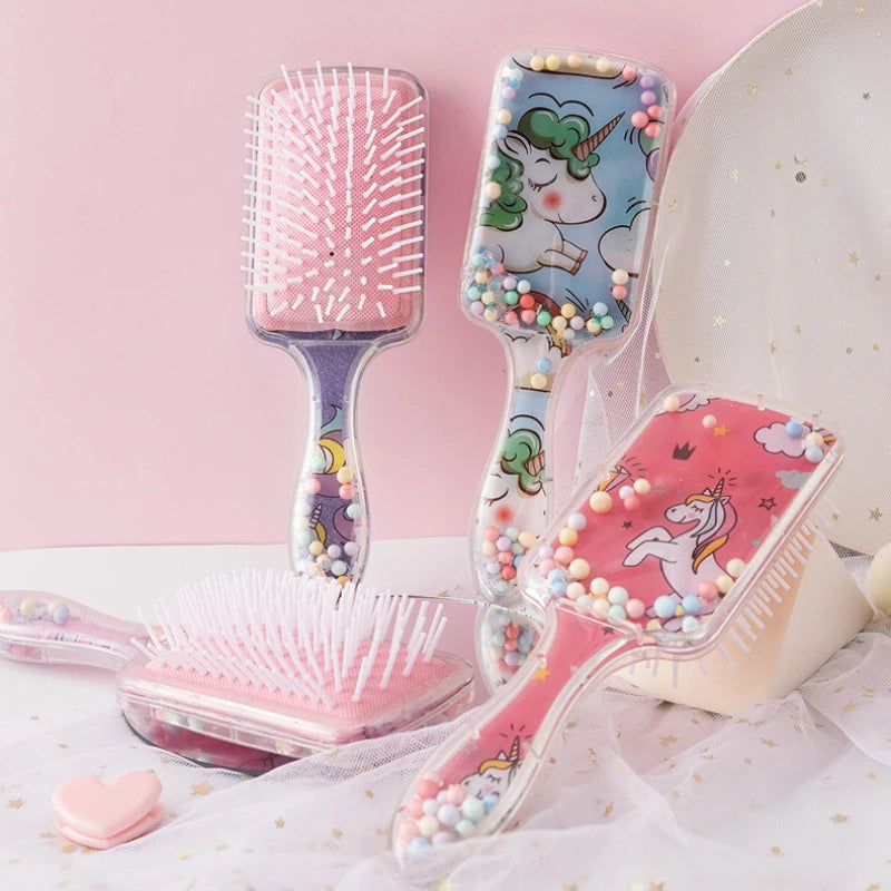 Unicorn Magic Detangling Massage Hair Brush – Anti-Static Detangling Hair Brush QXL