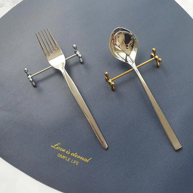 Barbell Stainless Steel Chopstick & Utensil Holder | Organizer Utensil Holder QXL