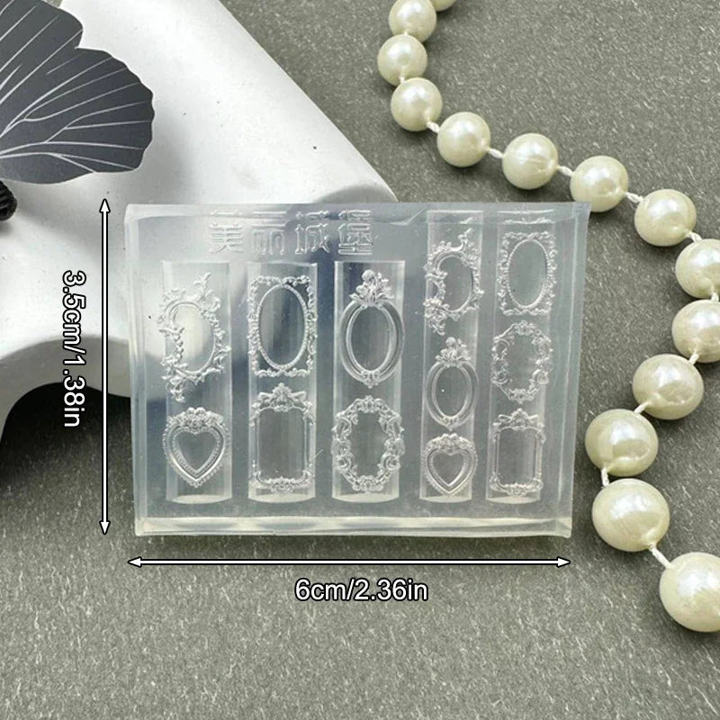 Silicone 3D Nail Art Mold | DIY Stamping & Relief Design Tool Nail Art Mold QXL
