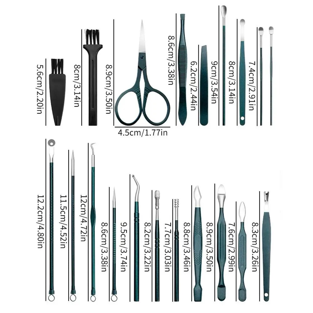 40-Pc Stainless Steel Manicure & Pedicure Set | Nail Clipper Kit Manicure Pedicure Set QXL