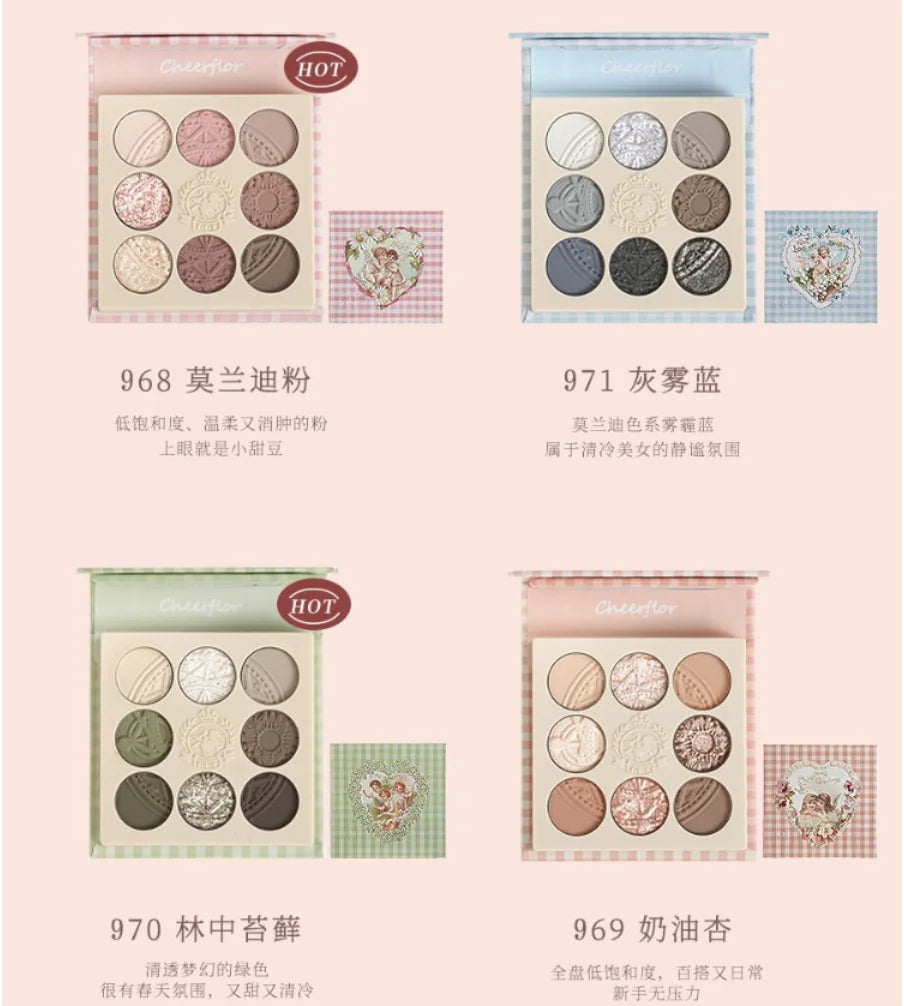 Angel Relief Eyeshadow Palette | Matte Shimmer Earth Tones Eyeshadow Palette QXL