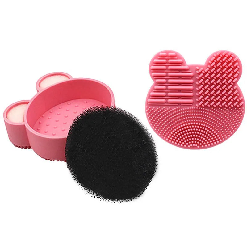Seashell Silicone Makeup Brush Cleaner Pad & Scrubber Mat Brush Cleaning Mat QXL