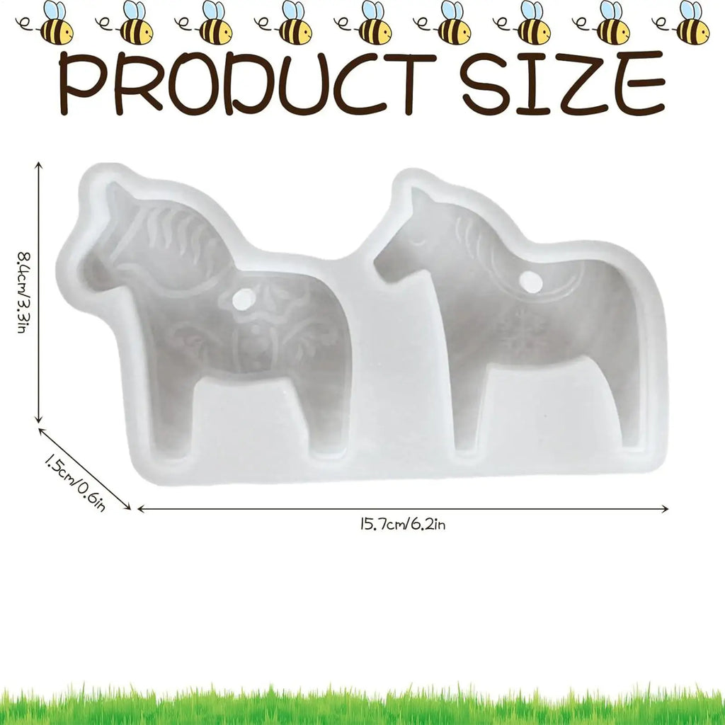 Silicone Horse Mold for Resin, Soap, Plaster & Cement Crafts Silicone Craft Mold QXL