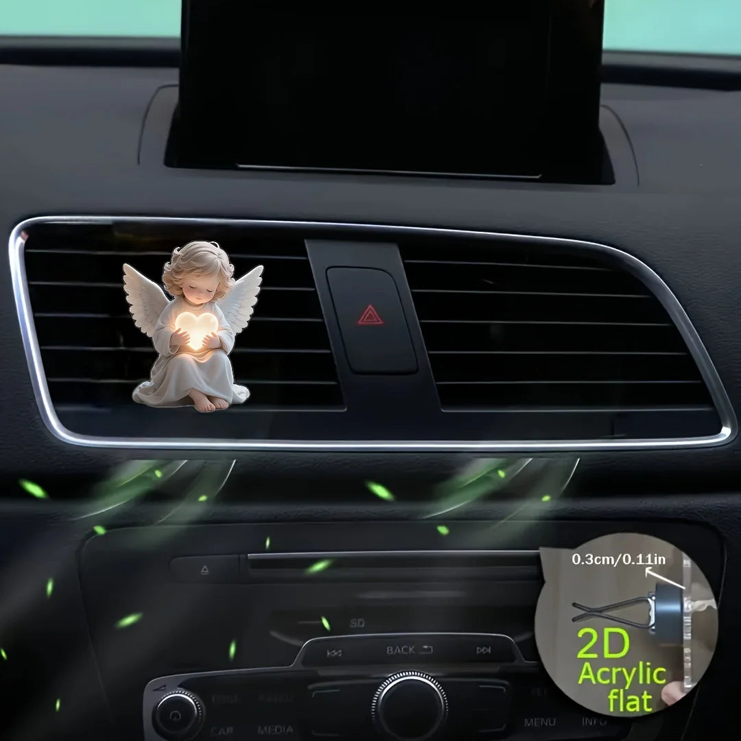 Angel Heart Acrylic Car Air Vent Clip Fragrance Diffuser Car Vent Diffuser QXL