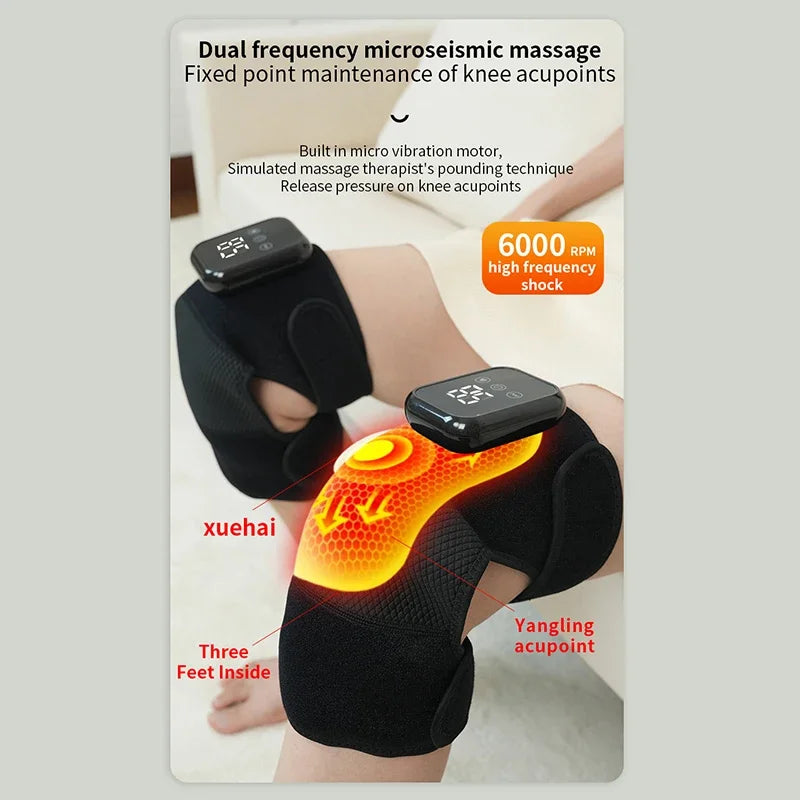 3-in-1 Electric Knee Massager | Infrared Heat & Vibration Electric Knee Massager QXL
