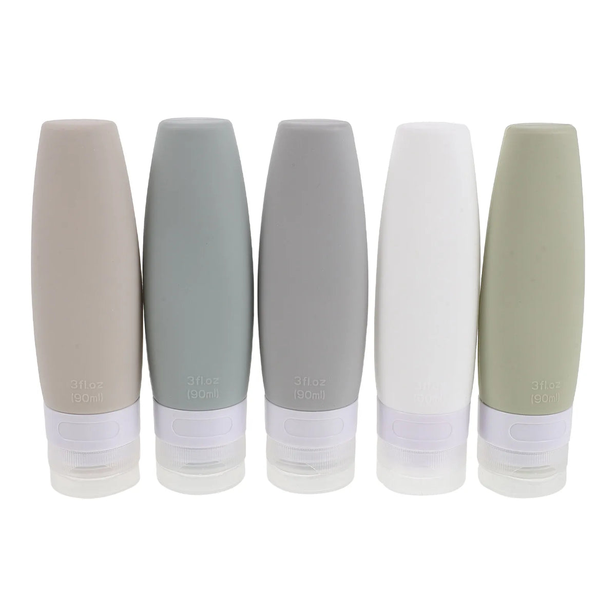 5-Pack 90ml Leakproof Silicone Travel Bottles | Refillable Set Silicone Travel Bottles QXL