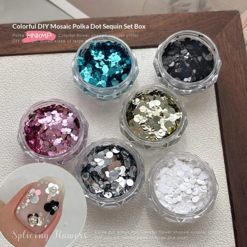 Mini Heart Nail Glitter Sequins | Colorful Sparkling Nail Art Nail Glitter Sequins QXL