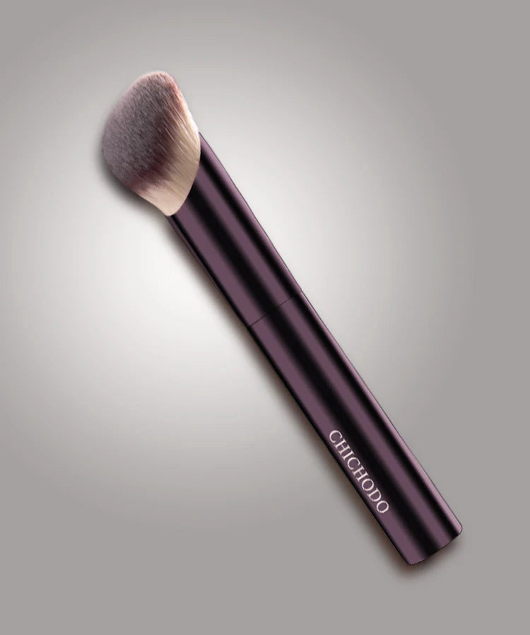 Purple Aluminum Foundation Brush | Soft Fiber Makeup Brush Foundation Makeup Brush QXL