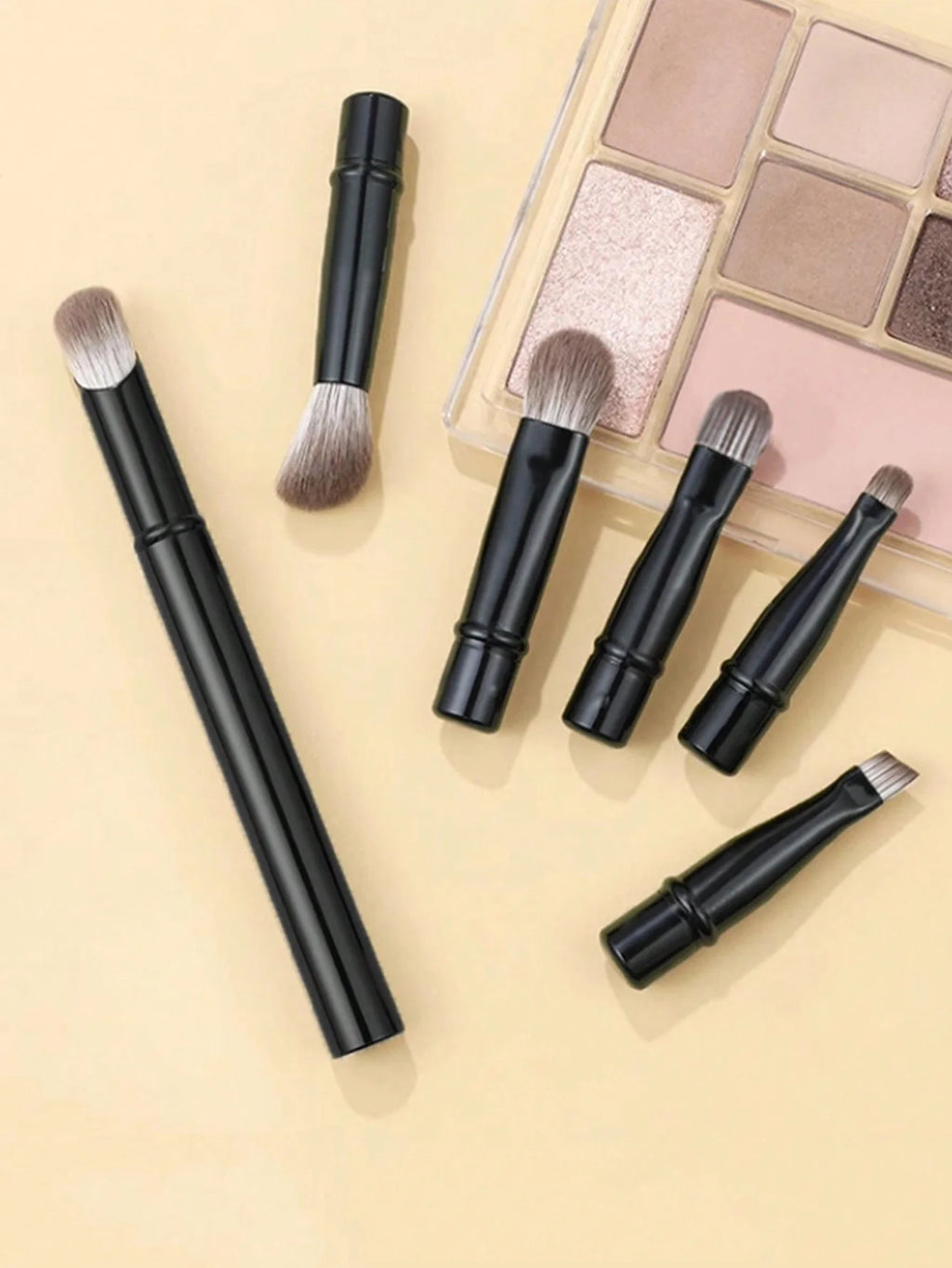 6-Piece Travel Makeup Brush Set with Case | Foundation & Eye Makeup Brush Set QXL