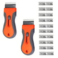 Telescopic Scraper Tool Set – 10 Blades | Label & Paint Remover Scraper Tool Set QXL 2 Set orange