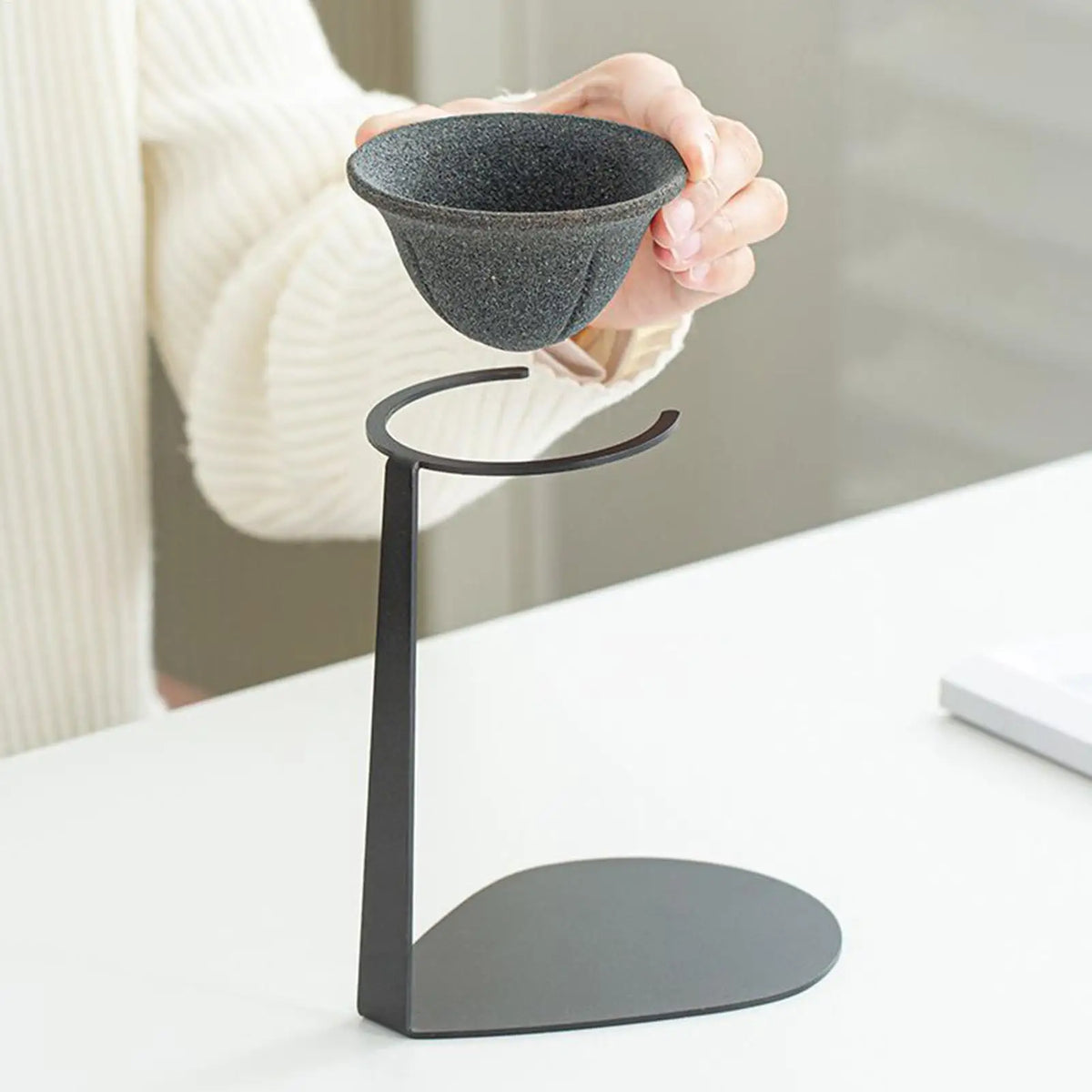 Reusable Ceramic Coffee & Tea Filter Strainer with Stand Ceramic Tea Strainer QXL