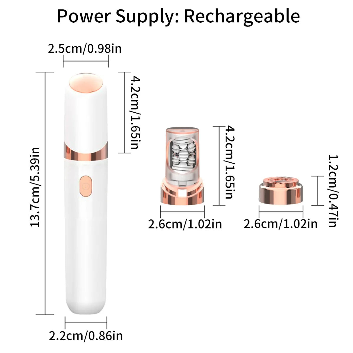 2-in-1 Facial Epilator & Trimmer | USB Rechargeable Hair Remover Facial Epilator QXL