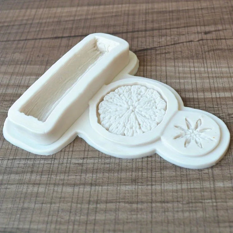 Branch & Lemon Silicone Mold for Soap & Candle Making Craft Silicone Mold QXL