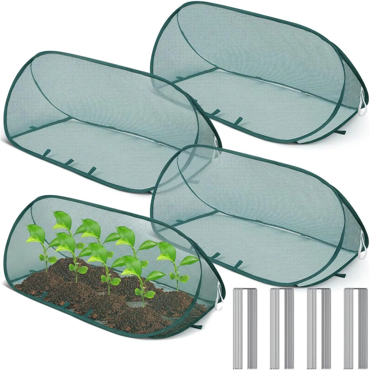 4-Pack Pop-Up Mesh Plant Covers | Foldable Garden Protectors Garden Plant Cover QXL