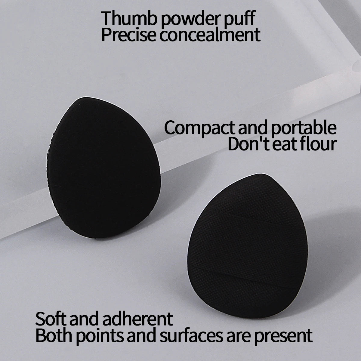 Mini Thumb Powder Puffs – Soft Sponge Fingertip Applicator 20/50/100 Makeup Sponge Puff QXL