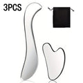 3-Piece Stainless Steel Gua Sha Massage Tool Set with Bag Gua Sha Tool Set QXL 3PCS