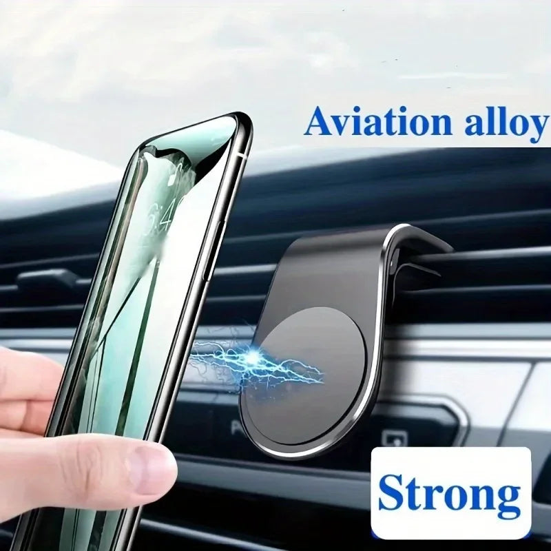 L-Shaped Magnetic Car Phone Mount | Air Vent Holder Car Phone Mount QXL
