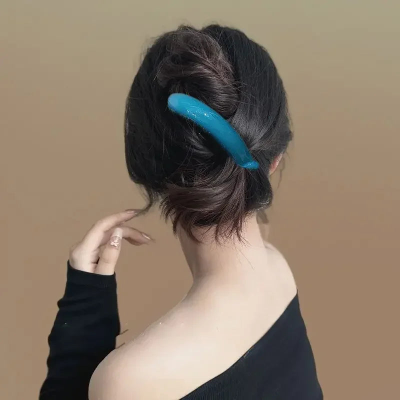 6-Color Banana Clip Hair Claw | Ponytail Buckle for Women Banana Hair Clip QXL