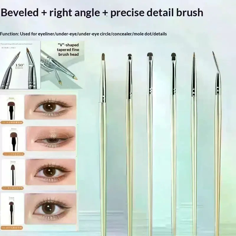 4/6-Pc Horsehair Eye Detail Brush Set | Eyeshadow & Smudge Eye Makeup Brushes QXL