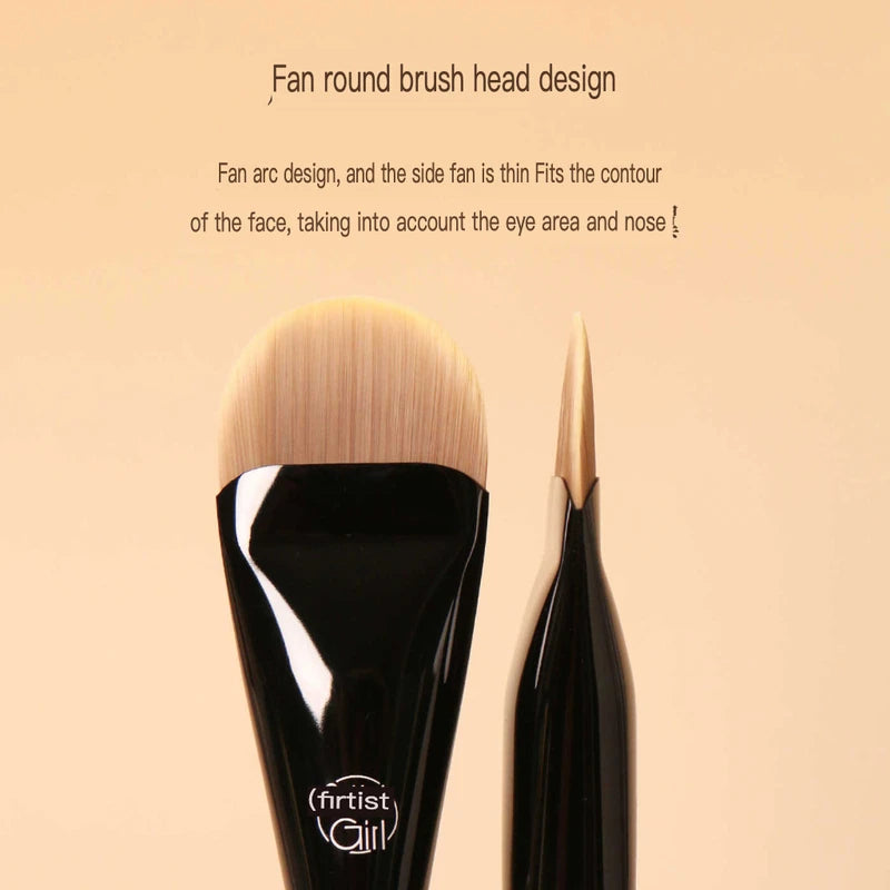 Painter's Walnut B91 Flat Round Foundation Brush | Pro Makeup Foundation Makeup Brush QXL