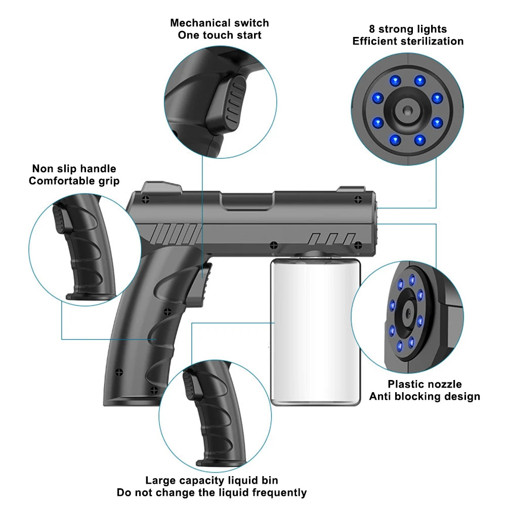 280ml Wireless Nano Mist Sprayer | USB Rechargeable Blue Light Nano Mist Sprayer QXL