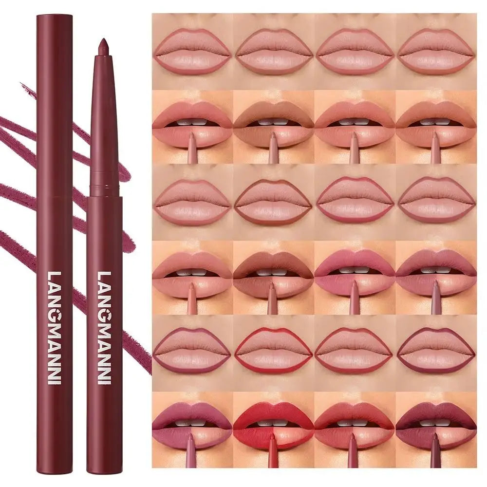 12-Color Matte Lip Liner Pencil | Waterproof Long-Lasting Matte Lip Liner QXL