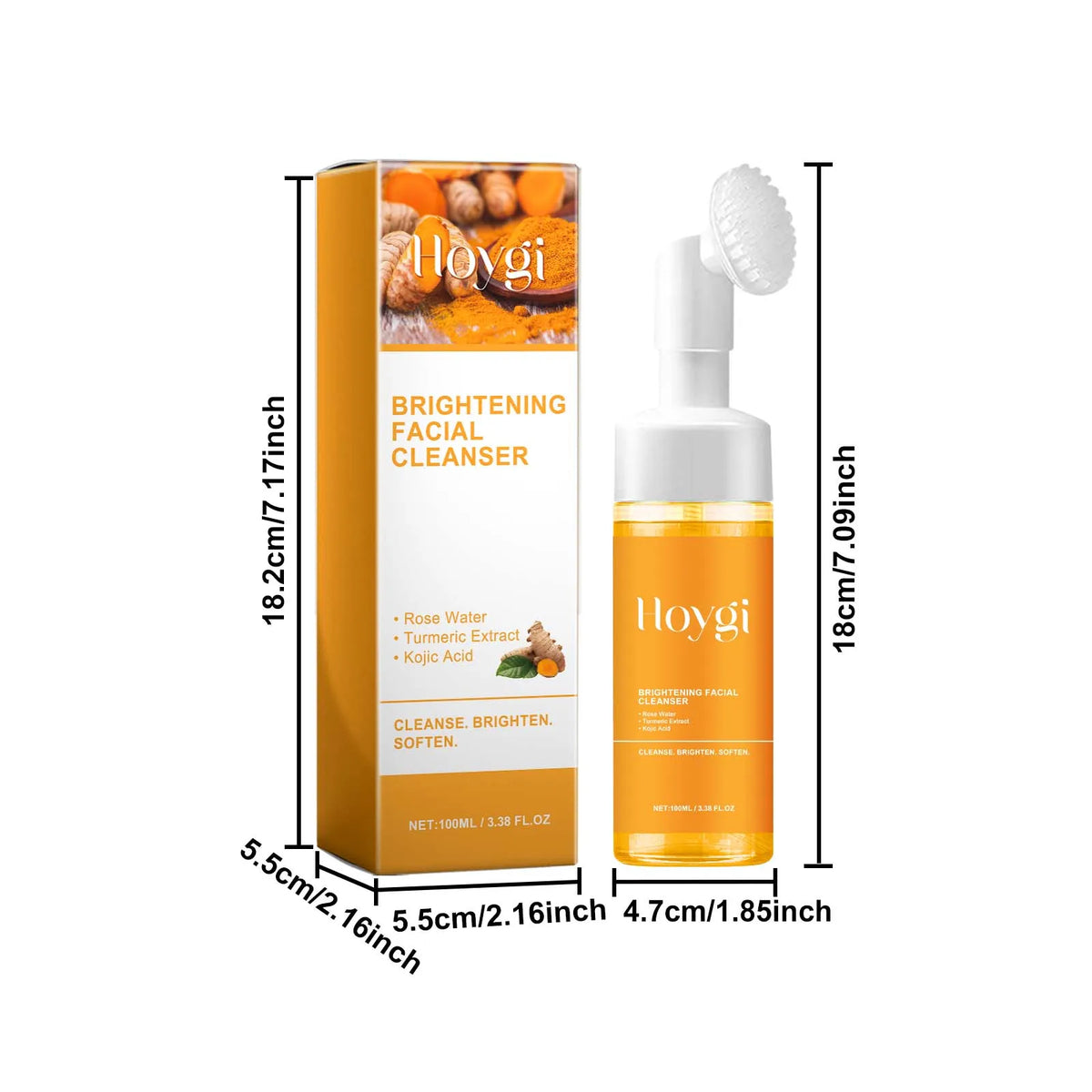 Pro Turmeric Face Wash | Mild Foaming Cleanser All Skin Types Facial Cleanser QXL