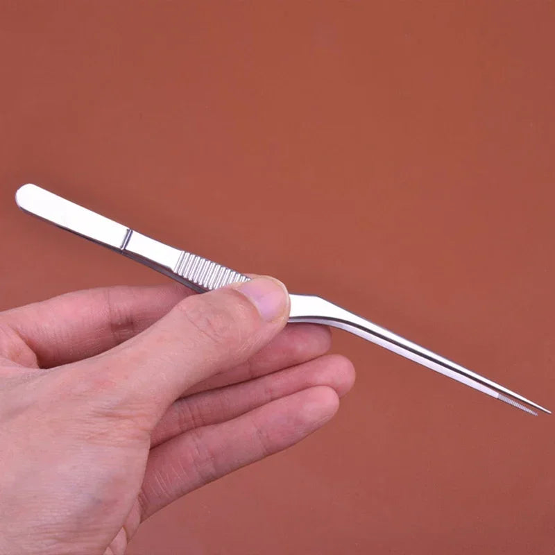 Curved Stainless Steel Earwax Tweezer | Angled Ear Cleaner Ear Cleaning Tweezer QXL