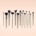13-Piece Champagne Makeup Brush Set | Beginner Kit Makeup Brush Set QXL 13 champagne colored