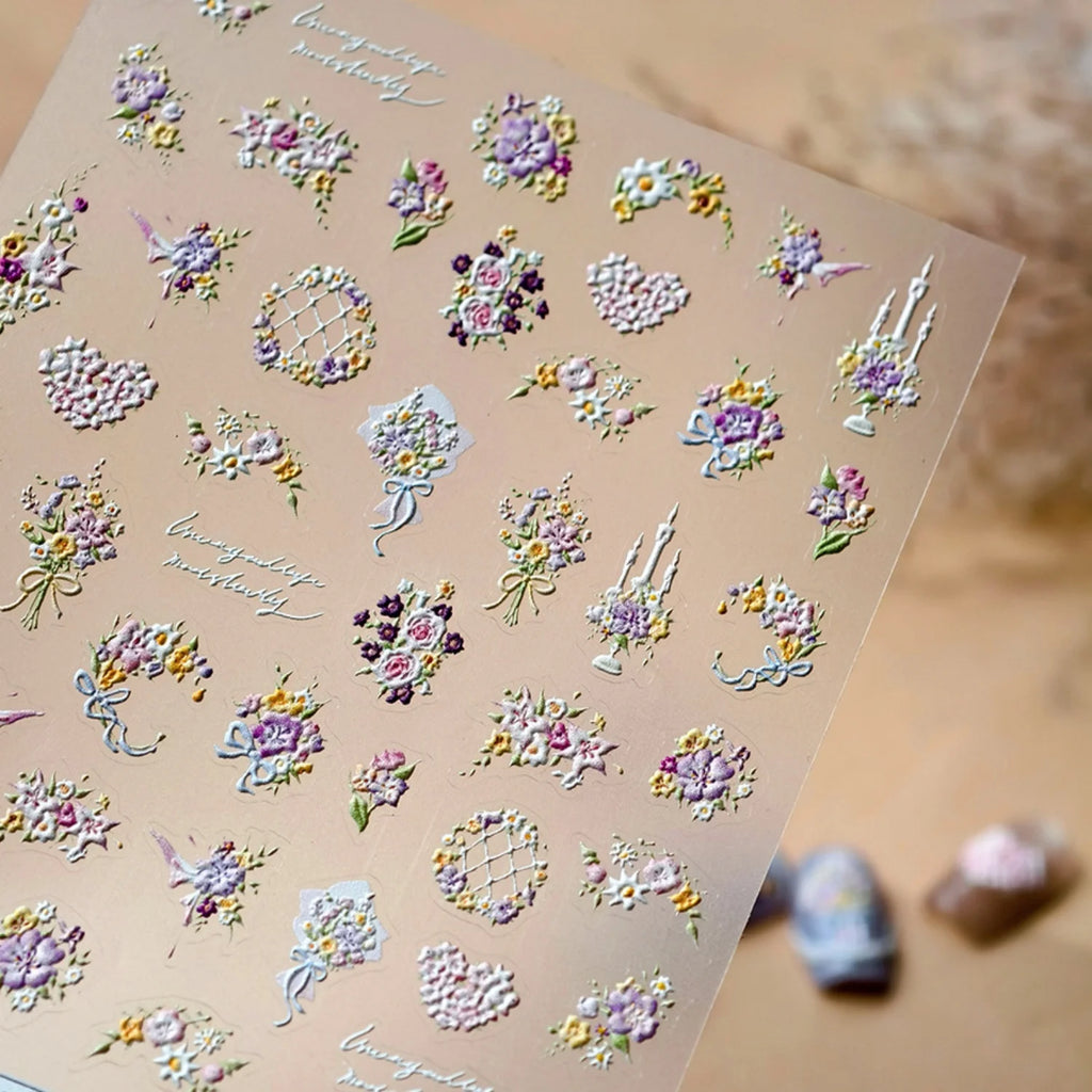 5D Floral & Butterfly Self-Adhesive Nail Art Stickers | NAILFYOU Nail Art Stickers QXL