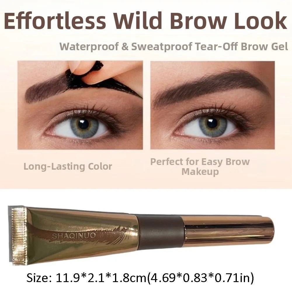 Peel-Off Eyebrow Gel Tint – Waterproof, Long-Lasting Brow Cream Eyebrow Tint Gel QXL