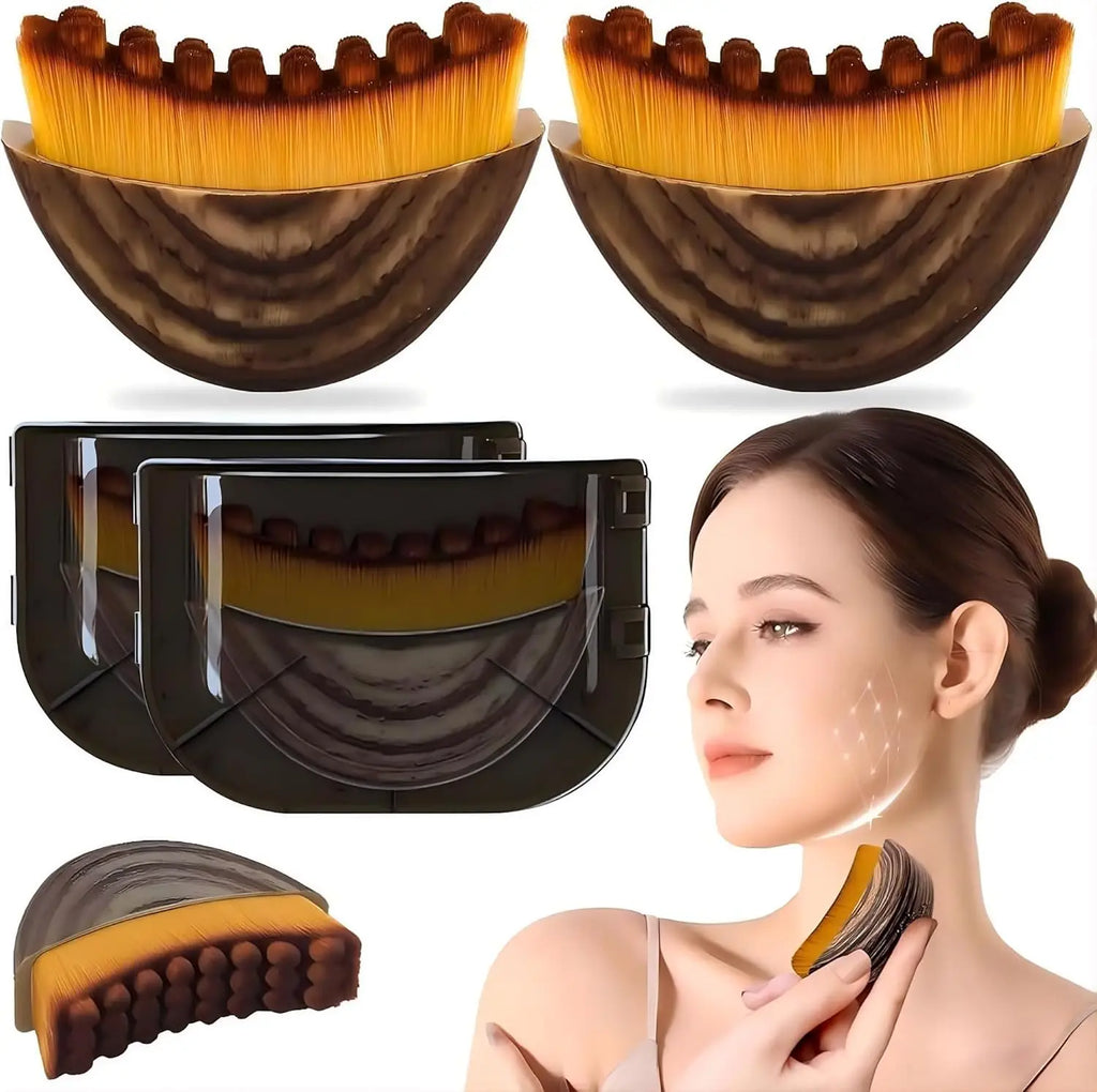 2-Pc Facial Sculpting Brush Set | Jawline & Contour Massage Facial Massage Brush QXL 2pcs lingbashua