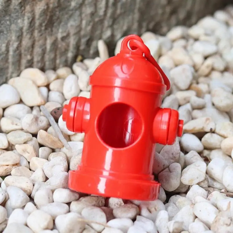 Fire Hydrant Dog Poop Bag Dispenser | Leash Clip Holder Pet Waste Bag Dispenser QXL