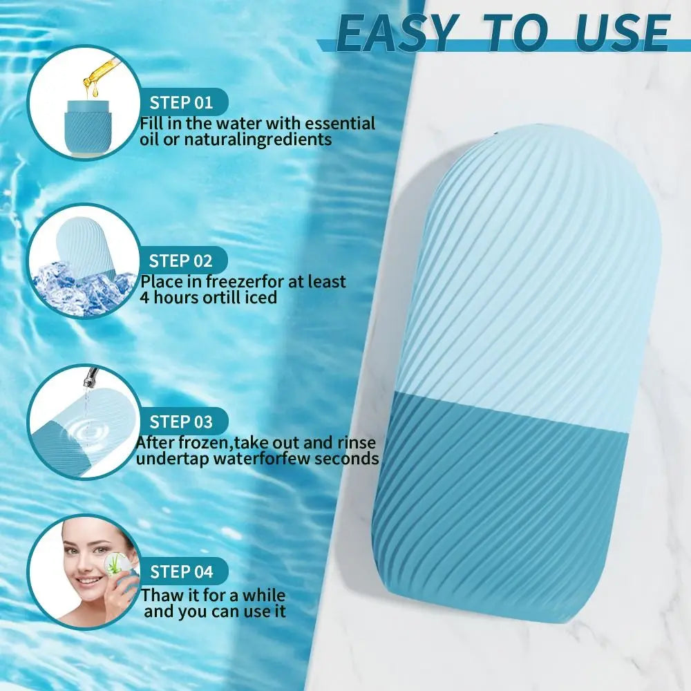 Silicone Ice Roller for Face | Reusable Facial Massager Facial Ice Roller QXL
