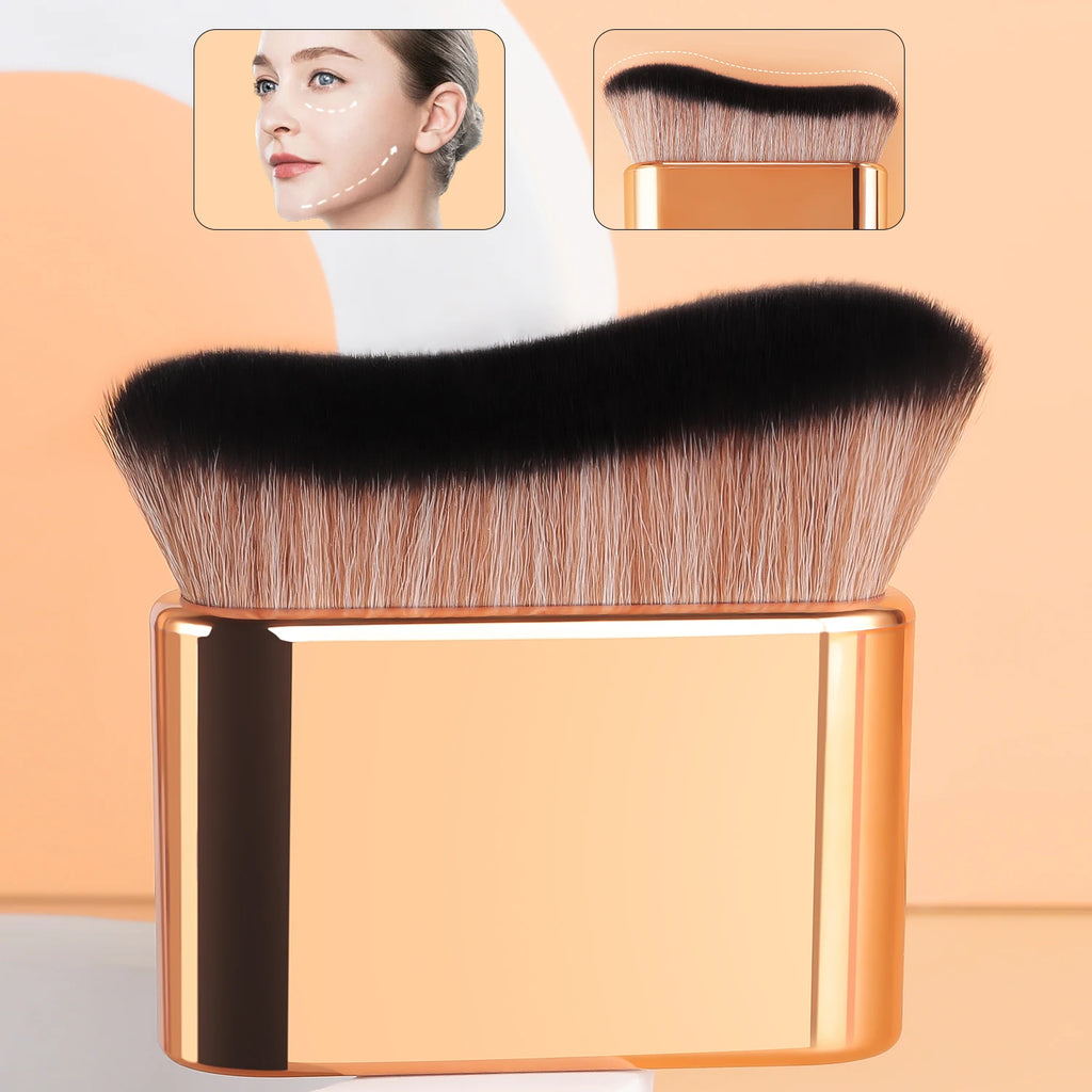 Ronshadow Wave Foundation Brush | Soft Nylon Cosmetic Brush Foundation Brush QXL