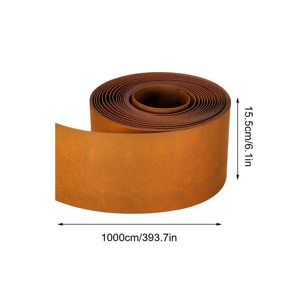 Cuttable Steel Lawn Edging | Weatherproof Landscape Border Landscape Edging QXL 15.5cmx10m